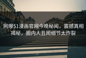 网曝51漫画官网今晚秘闻，震撼真相揭秘，圈内人丑闻细节太炸裂