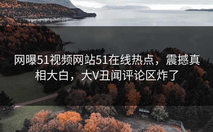网曝51视频网站51在线热点，震撼真相大白，大V丑闻评论区炸了