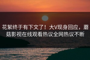 花絮终于有下文了！大V现身回应，蘑菇影视在线观看热议全网热议不断