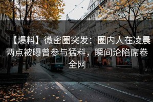 【爆料】微密圈突发：圈内人在凌晨两点被曝曾参与猛料，瞬间沦陷席卷全网
